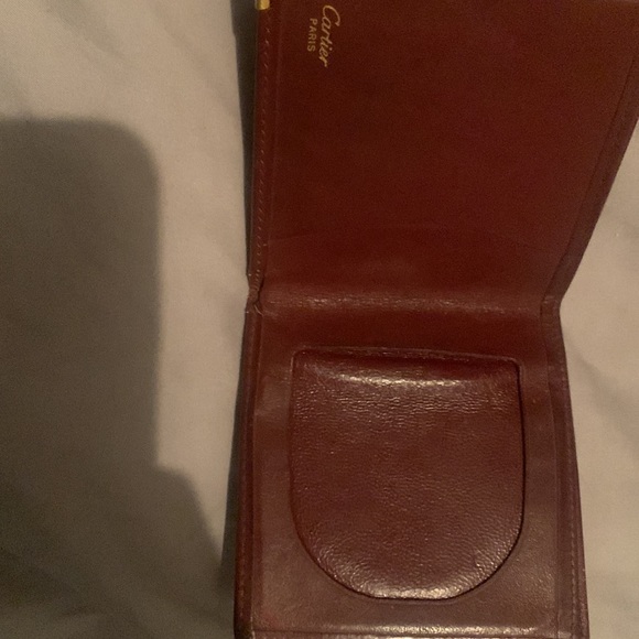 Must be CARTIER Bifold Bordeaux Color Wallet no box - Picture 7 of 8